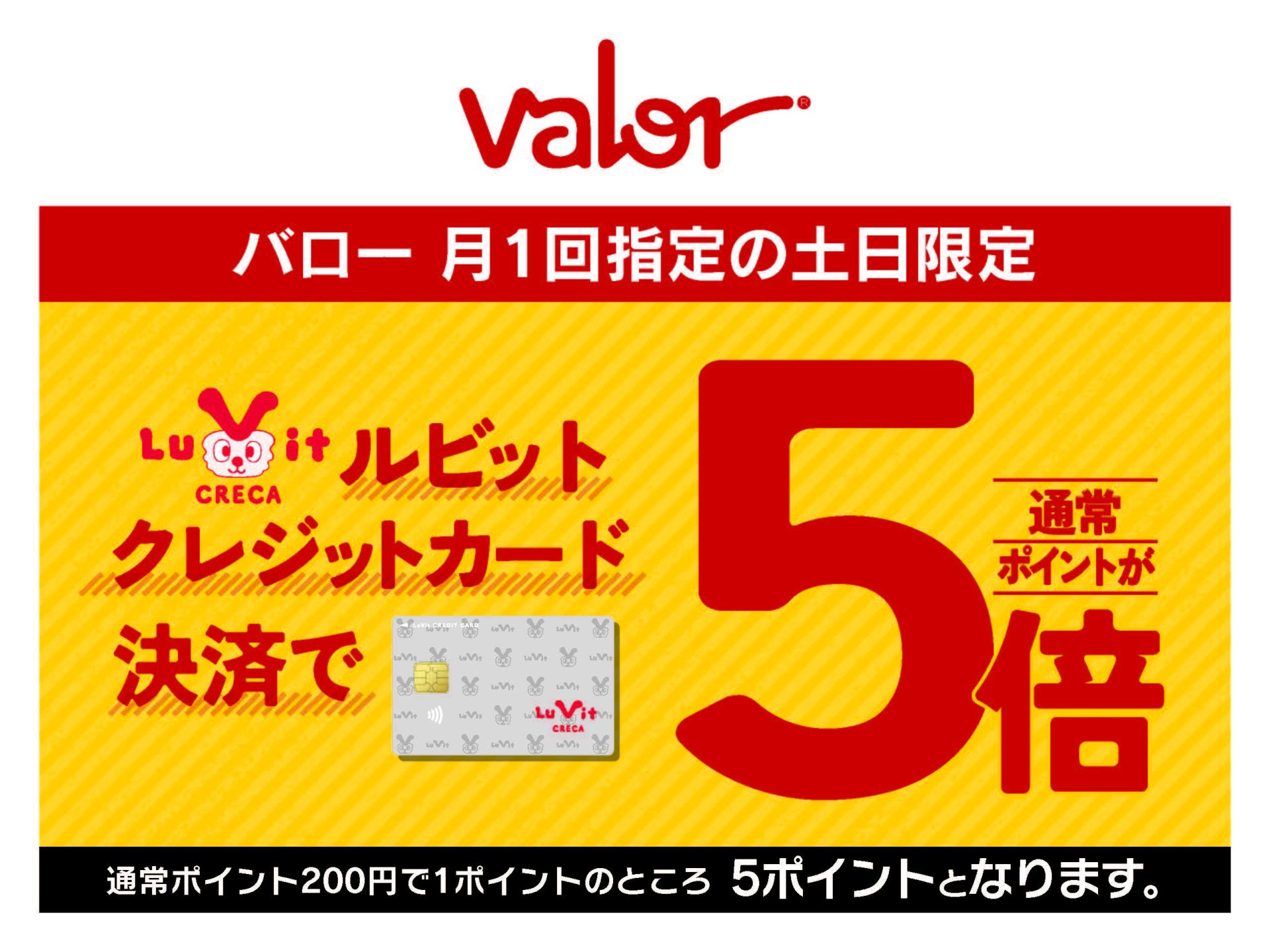 バロー月1回指定の土日限定！通常ポイントが5倍