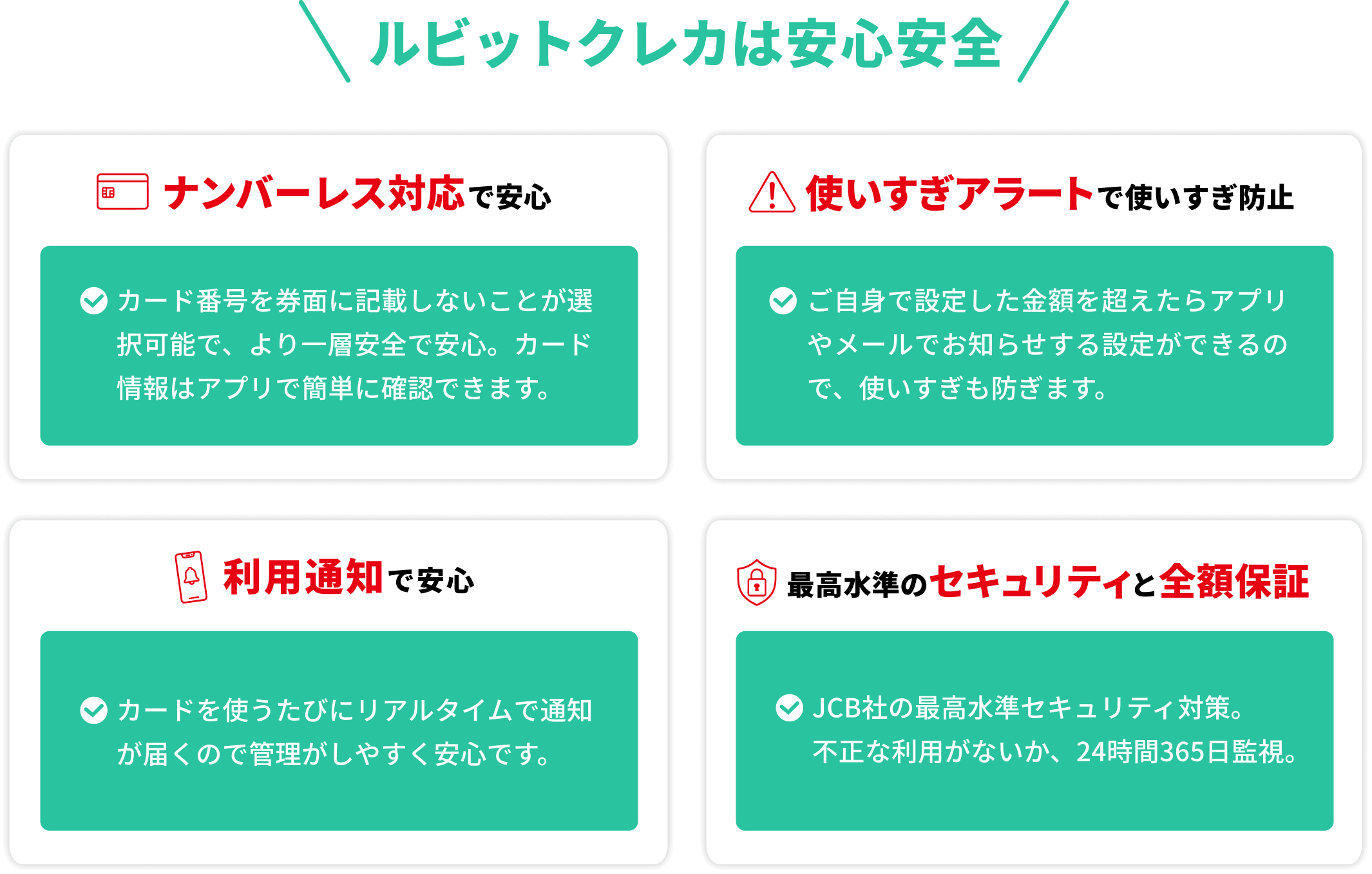 ルビットクレカは安心安全