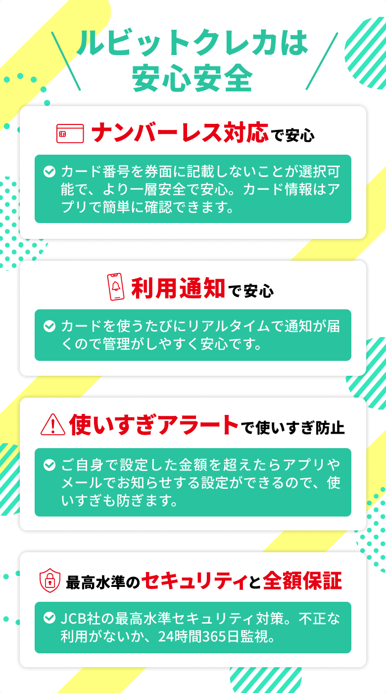 ルビットクレカは安心安全