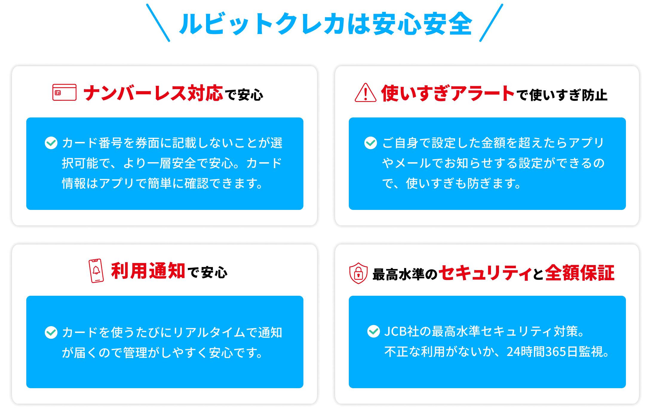 ルビットクレカは安心安全