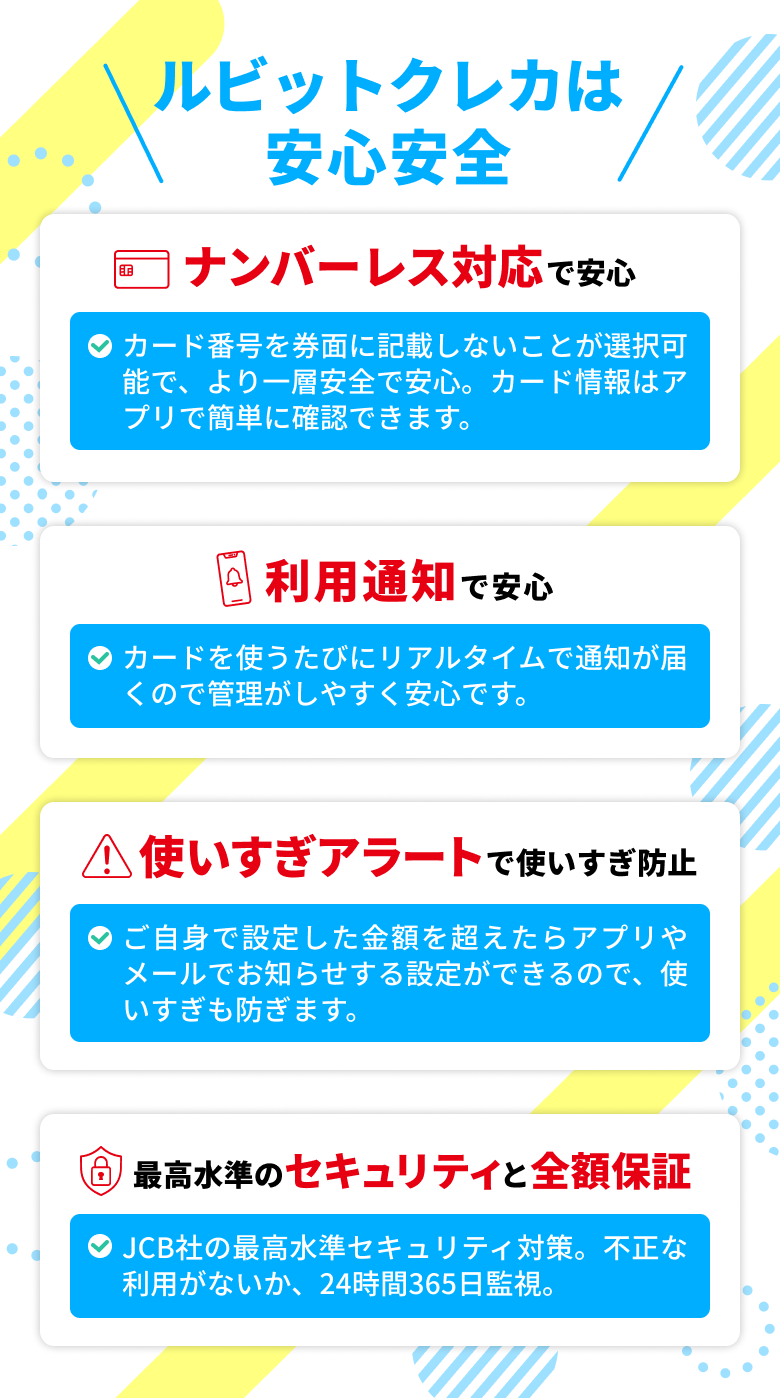 ルビットクレカは安心安全