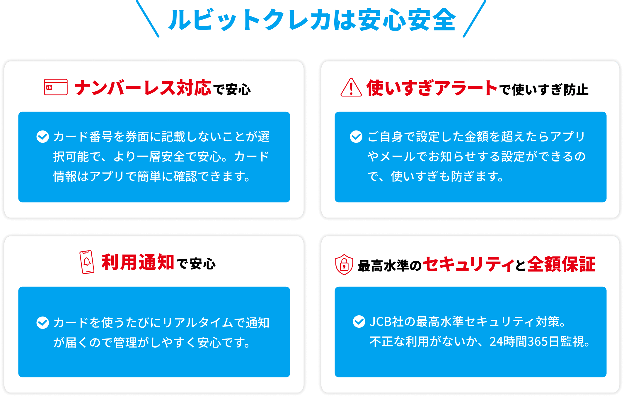 ルビットクレカは安心安全