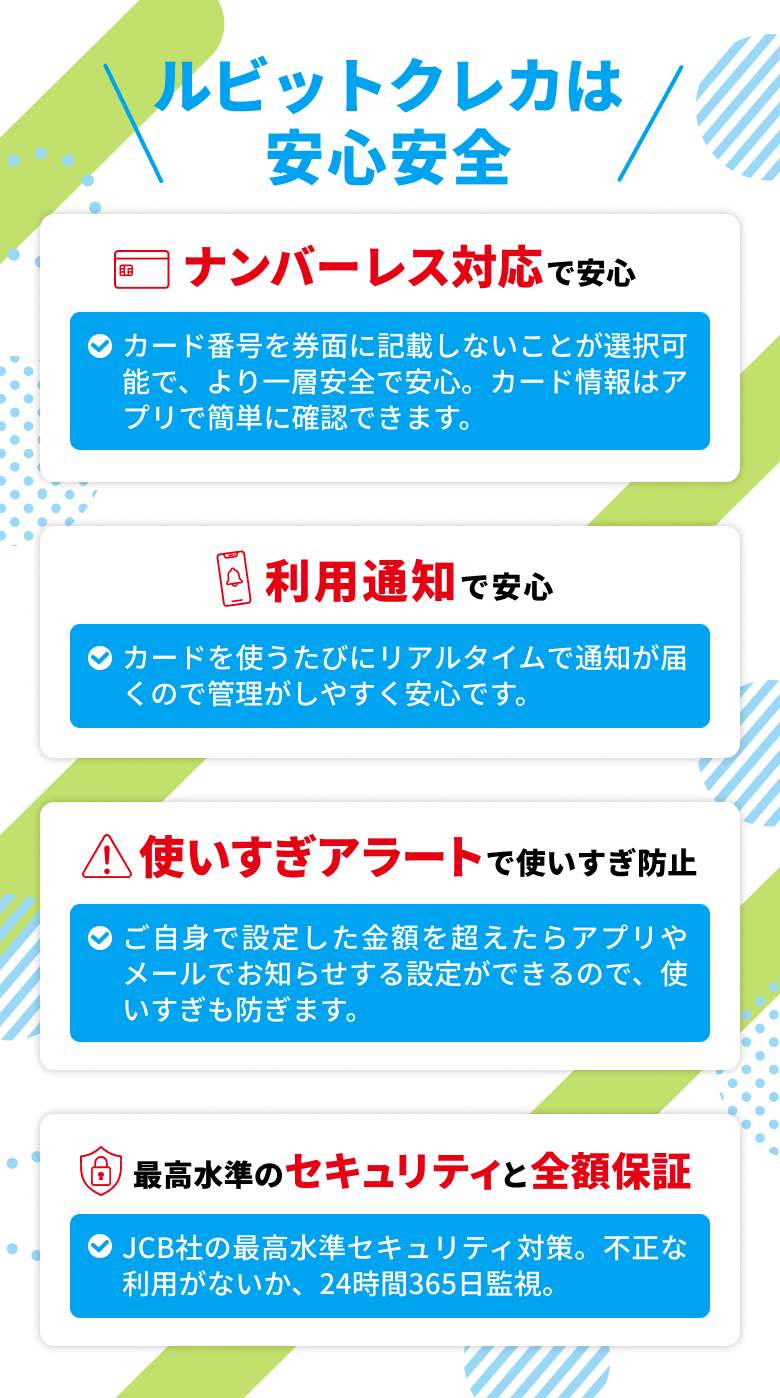 ルビットクレカは安心安全